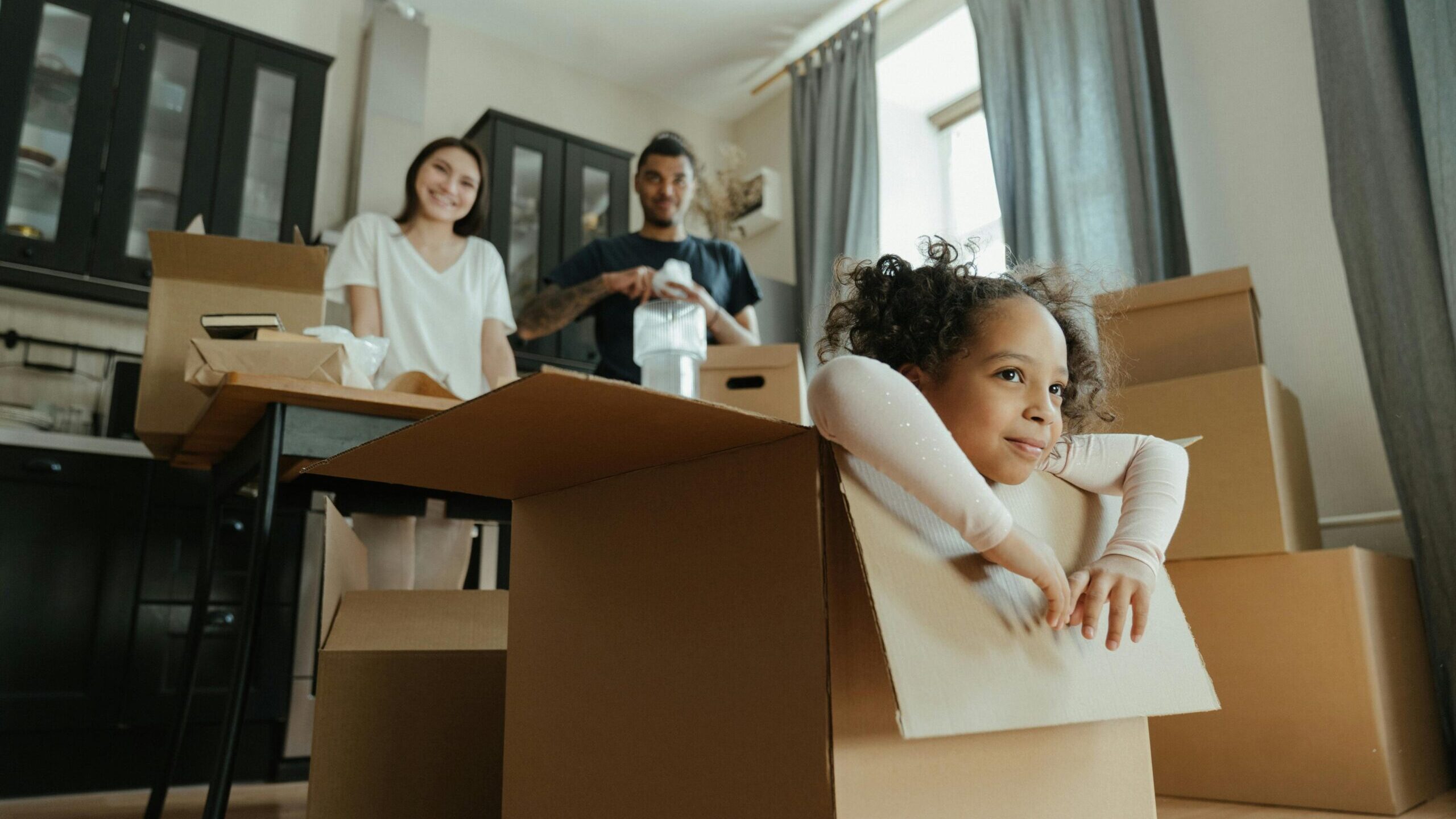 Moving House, 2 Parents with a child