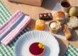 Picture of takeaway deserts on a table